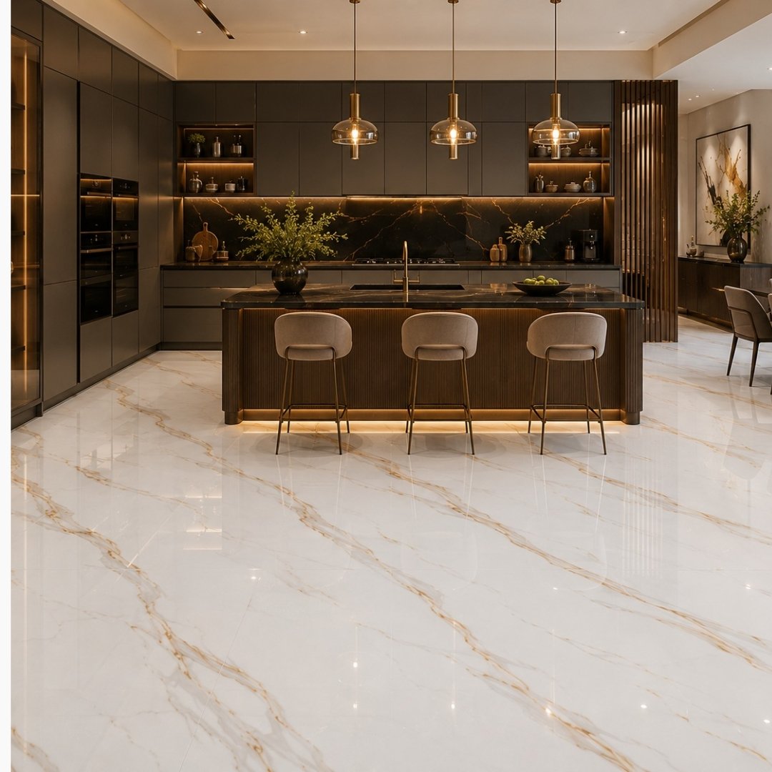 AL En Agata Gold Marble & Stone Kitchen Tiles - My Home Studio